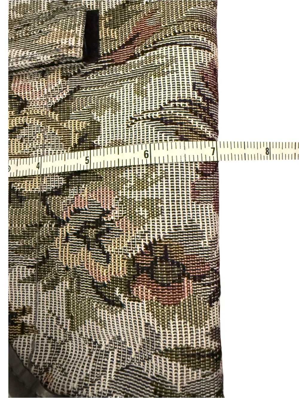 Tapestry Floral Fold-Over Organizer/Toiletry Bag - Taupe Pink Green